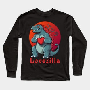 Lovezilla: The Mighty Guardian of Tenderness Long Sleeve T-Shirt